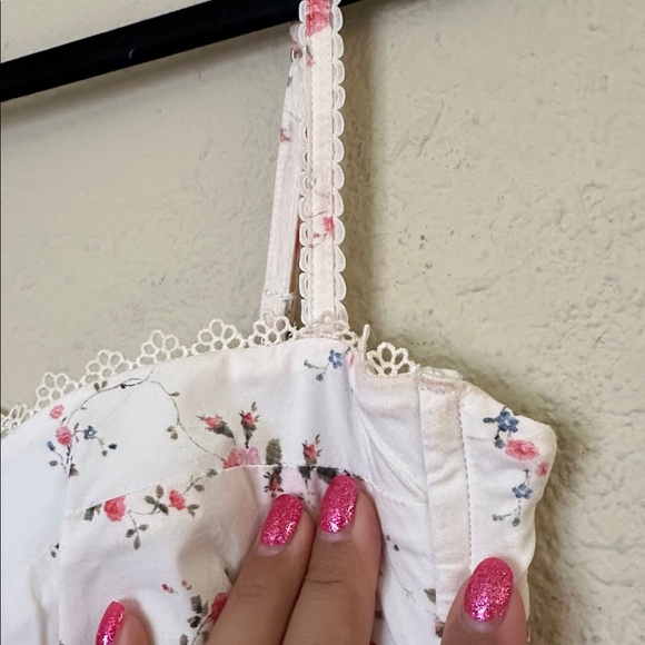 House of cb STEFFANI White Stretch Cotton Rose Print Midi Sundress Size XS D-DD‎ - Picture 13 of 13